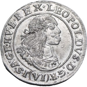 Hungary, Leopold I, 6 krajcars 1669 KB, Kremnica