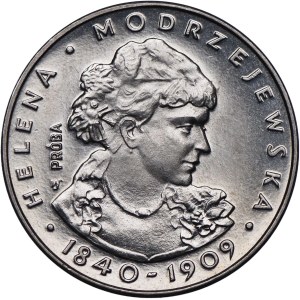 Polská lidová republika, 100 zlotých 1975 Helena Modrzejewska, SAMPLE Nickel