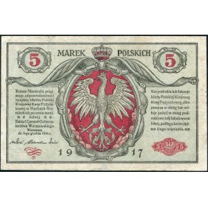 5 marks 1916 ..tickets - B -.