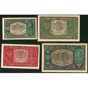 Zestaw marek 1919 1/2-5.000 (9 szt.)