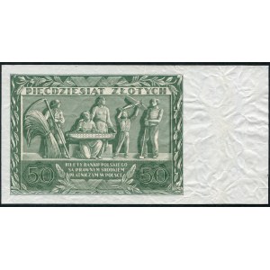 50 zloty 1936 - reverse print only