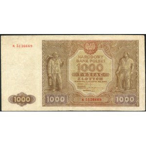 1,000 zloty 1946 - K -.