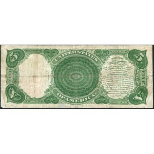 USA, Red Seal, 5 dolarów 1907 - Speelman & White M/:- - PCBLIC
