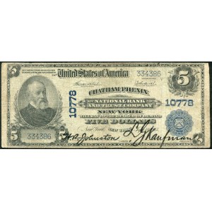 USA, $5 1902 - Teehee &amp; Burke -.