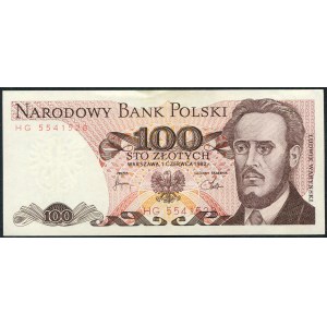 100 złotych 1982 - HG -