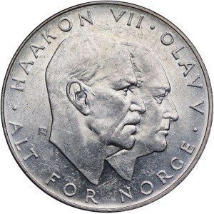 Norway, Olaf V, 25 crowns 1970, Kongsberg 25th anniversary of liberation