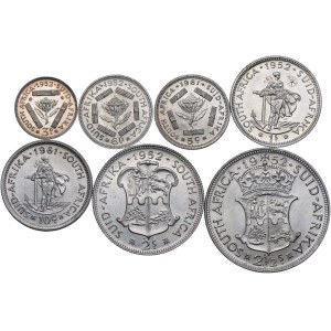South Africa, set 1952 - 1961 (7pcs).