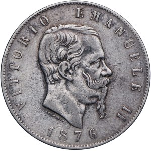 Włochy, Wiktor Emanuel III, 5 lirow 1876 R, Rzym