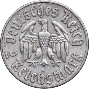 Germany, Weimar Republic, 2 Marks 1933 A, Berlin, Martin Luther