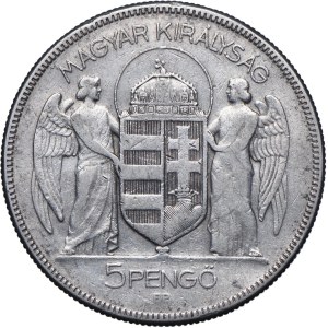 Hungary, 5 pengo 1930 BP, Budapest