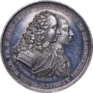 Niemcy, medal na 100-lecie Gimnazjum w Ansbach, srebro
