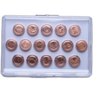 Set of 1 eurocent 1999-2009 (16pcs).