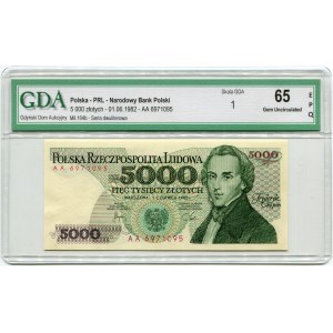 5,000 PLN 1982 - AA -.