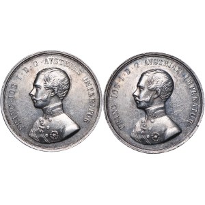 Austria, Franz Joseph I, set of medals Medal for Good Breeding and Care of Horses, silver (2pcs).