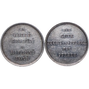 Austria, Franz Joseph I, set of medals Medal for Good Breeding and Care of Horses, silver (2pcs).