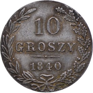Russian partition, Nicholas I, 10 groszy 1840 MW, Warsaw