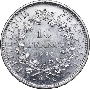 Francja, 10 franków 1967 Paryż, Herkules