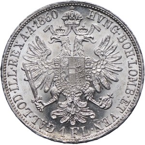 Austria-Hungary, Franz Joseph I, 1 florin 1860 A, Vienna