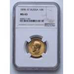 Russia, Nicholas II, 10 rubles 1898 АГ, St. Petersburg