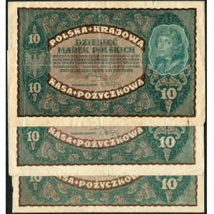 10 marks 1919 (3pcs.)