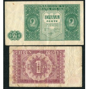 1 gold, 2 gold 1946 (2pc).