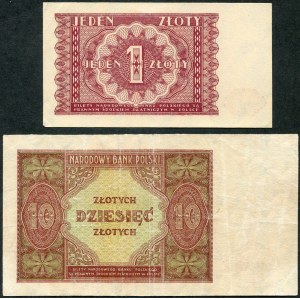 Set, 1 oro, 10 oro 1946 (2 pezzi).
