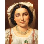 Leonard Straszyński (1828 Pietraszówka - 1879 Żytomierz), Portret młodej rzymianki, 1864