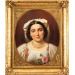 Leonard Straszyński (1828 Pietraszówka - 1879 Żytomierz), Portret młodej rzymianki, 1864