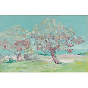 Włodzimierz Terlikowski (1873 Poraj k. Łodzi - 1951 Paryż), Drzewa na wybrzeżu, lata 30. XX w.