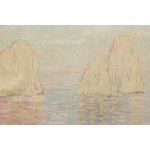 Bronisław Olszewski (1874 - 1959), Skały u wybrzeży Capri (Faraglioni), przed 1927 r.