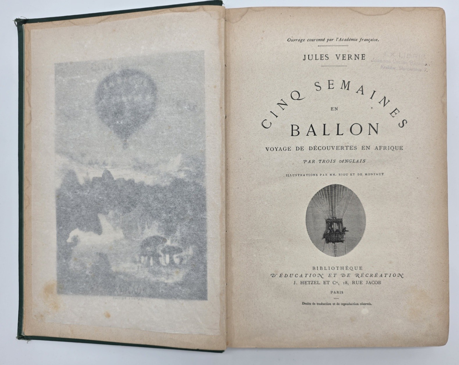 VERNE Jules - Cinq semaines en ballon, voyage de découvertes en Afrique