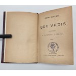 SIENKIEWICZ Henryk - Quo vadis. Ein Roman aus der Zeit Neros. Bd. 1-3. Warschau 1896. 1. Auflage. AUS DER JAN GOETZ BUCHSAMMLUNG