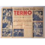 Poster DIGANSKI ZESPÓŁ PIEŚNI I TAÑCA TERNO 1967 [Gypsy Music Theatre Terno. Roma multi-member music and dance group].