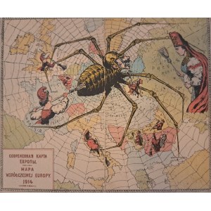 Pohlednice Mapa moderní Evropy 1914 современная карта Европы