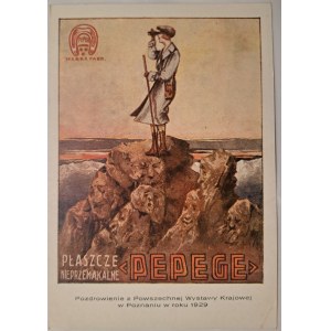 Postcard General National Exhibition in Poznań PePeGe waterproof coats 1929