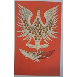 Vlastenecká pohľadnica. Biely orol, pošta kráľov ca. 1915