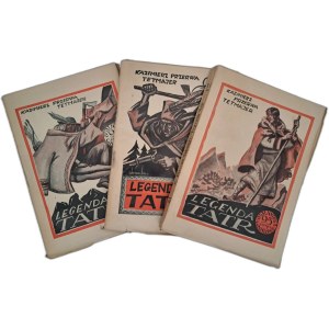 PRZERWA-TETMAJER Kazimierz - Legenda Tatr tom I-III 1927 [Umschlag und Illustrationen von Aleksander Świdwiński].