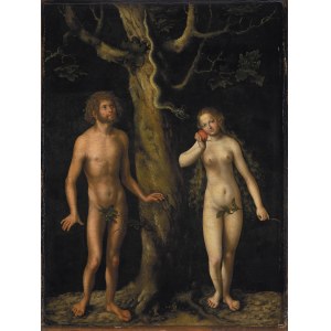Lucas Cranach (1472 Kronach - 1553 Weimar), Adopcja obrazu Adam i Ewa, 1510