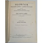 KALINA Paweł - SŁOWNIK FRANCUSKO-POLSKI i POLSKO-FRANCUSKI, Część druga polsko-francuska