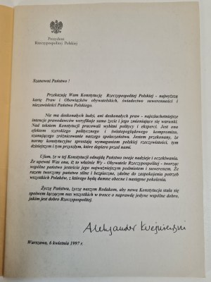 CONSTITUTION OF THE REPUBLIC OF POLAND (with an introduction by President Kwasniewski).