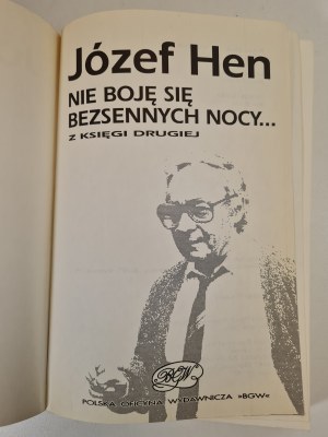 HEN Jozef - I'm not afraid of sleepless nights.... from book two, ed.1992