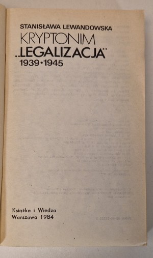 LEWANDOWSKA Stanisława - KRYPTONIM 