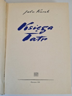 KUREK J. - CHURCH OF TATRA, ed.1966 [illustrations].