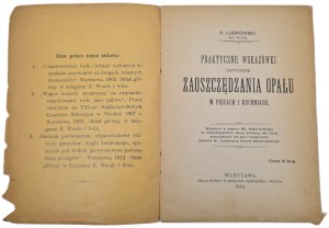 LUBKOWSKI K. - PRACTICAL TIPS FOR SAVING FIRE in stoves and kitchens, ed.1914
