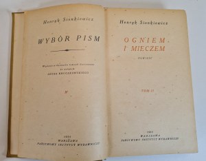 SIENKIEWICZ HENRYK - OGNIEM I MIECZEM TOM I-II z Wybór Pism wydania in 20 volumes with an introduction by Leon Kruczkowski illustrations by Jan Marcin Szancer, wyd.1955