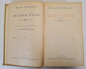 SIENKIEWICZ HENRYK - QUO VADIS A Novel with a Selection of Writings published in 20 volumes with an introduction by Leon Kruczkowski illustrations by Irena Kuczborska, publ.1955