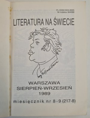 Vaclav Havels - LITERATURE ON THE WORLD 1989 monthly no 8-9 (217-218) Warsaw August-September 1989