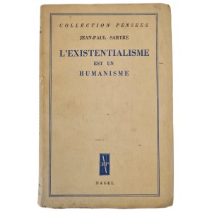 SARTRE Jean- Paul - L'EXISTENTIALISME EST UN HUMANISME w j.francuskim, wyd.1946