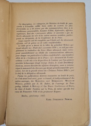 NOWAK Karl Friedrich - VERSAILLES 1919 in French [destrukt].