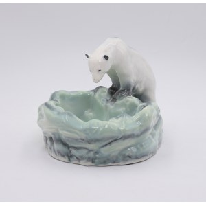 DITMAR URBACH, Pretzel dish / ashtray with polar bear